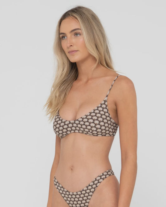 Sorrento Shell Printed Bralette Bikini Top