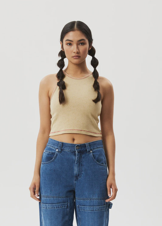 Dandy Pearly Rib Cropped Singlet