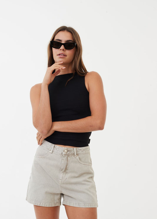 Seventy Threes - Denim High Waisted Shorts